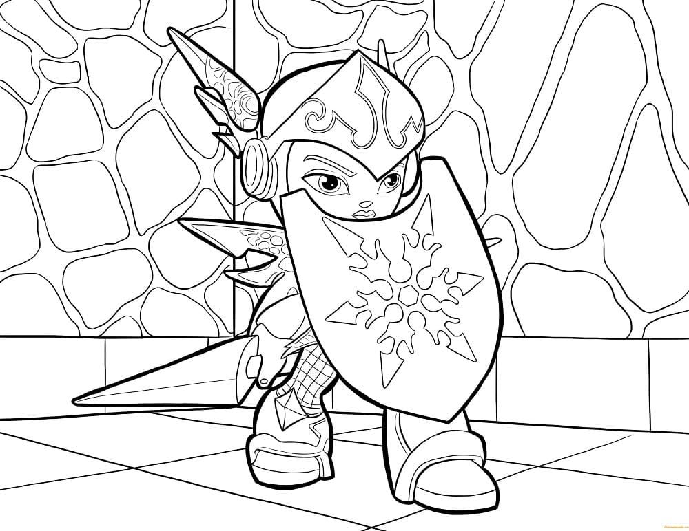 Desenhos de Desenhe Skylanders Chill para colorir