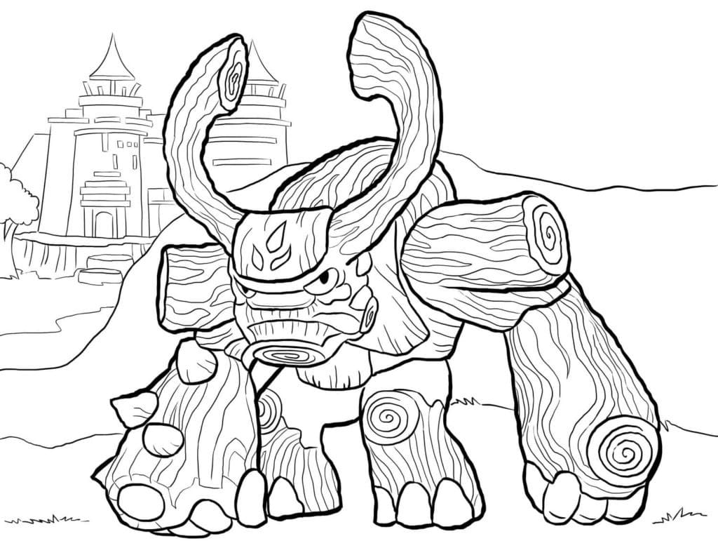 Desenhos de Desenhe Skylanders Tree Rex para colorir