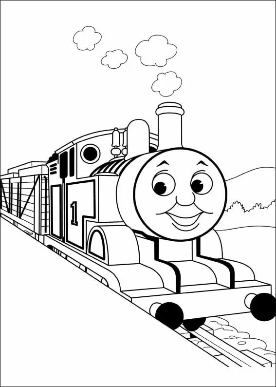 Desenhe Trem fácil para colorir