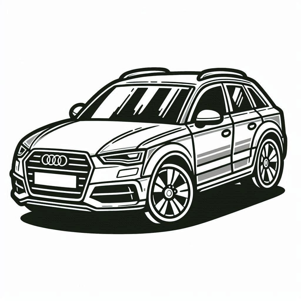 Desenhos de Desenhe carro simplesmente para colorir