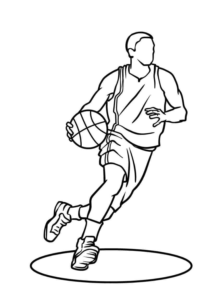 Desenhos de Desenho Basquetebol fácil para colorir