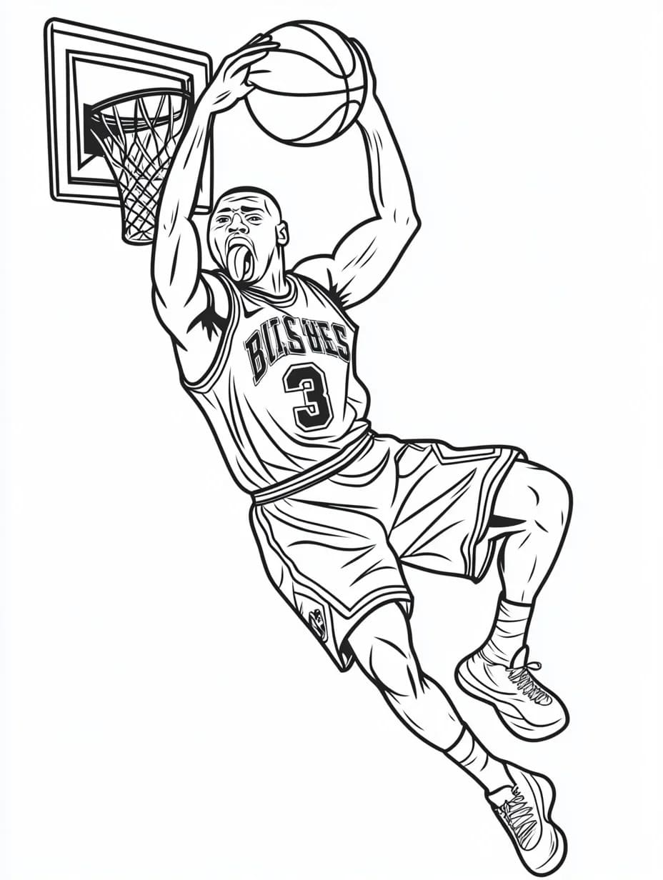 Desenhos de Desenho Basquetebol impressão grátis para colorir