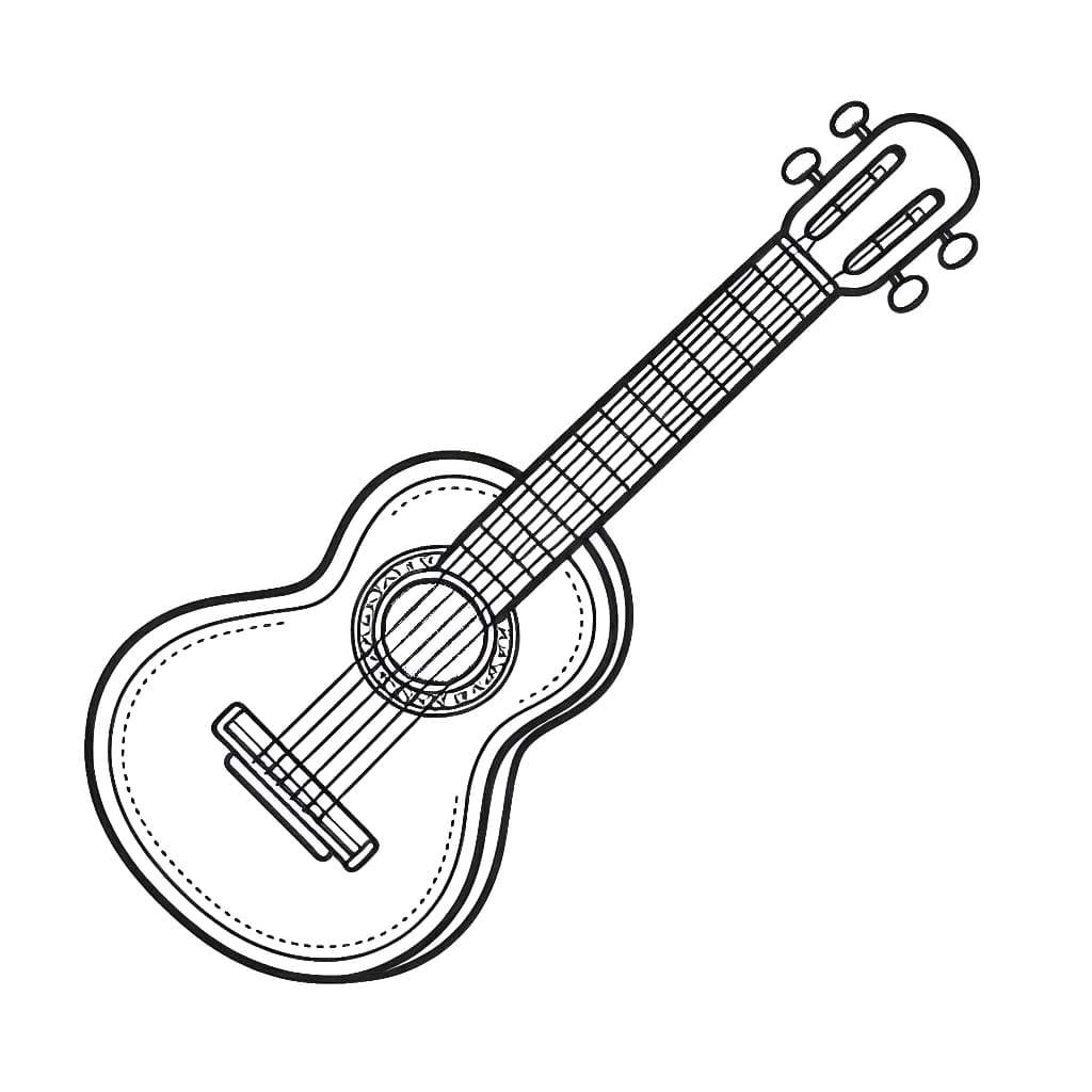 Desenhos de Desenho guitarra imprimir para colorir