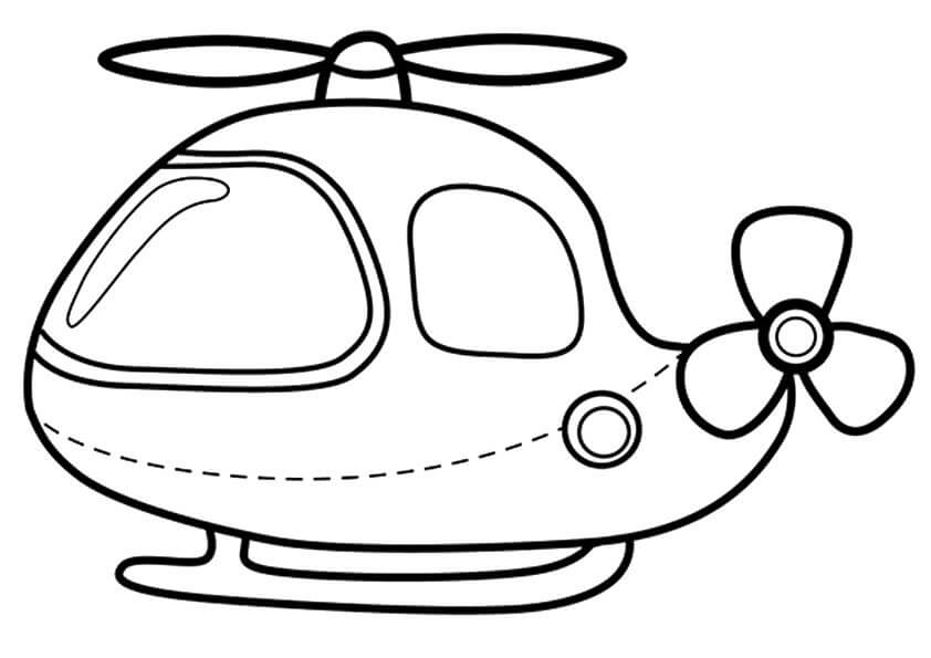 Doce Helicóptero para colorir