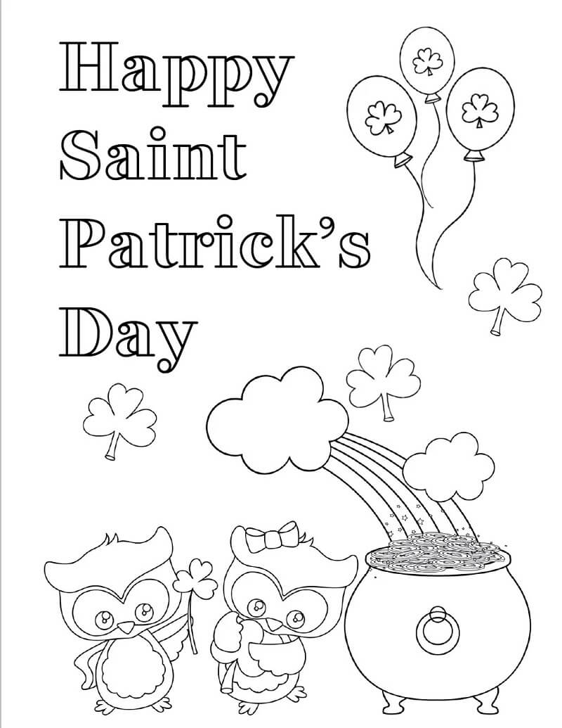 Feliz Dia de St.Patrick 2 para colorir