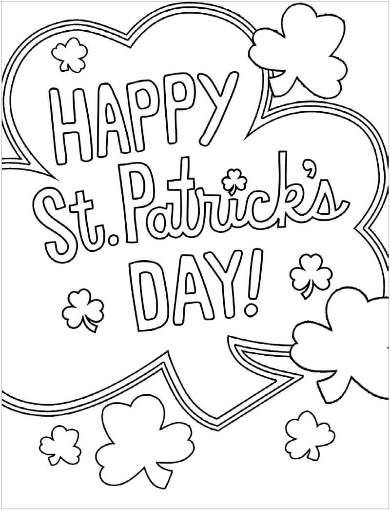 Feliz Dia de St.Patrick 3 para colorir