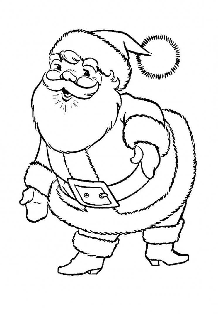 Desenhos de Feliz Papai Noel para colorir