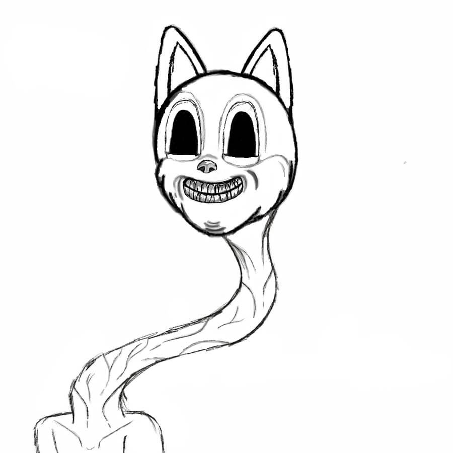 Desenhos de Gato de Desenho Animado de Halloween para colorir