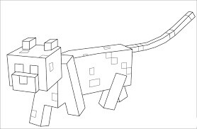Desenhos de Gato do Minecraft para colorir