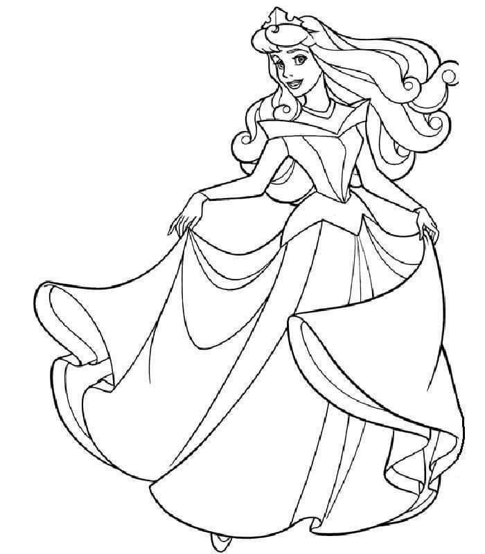 Grande Princesa Aurora para colorir