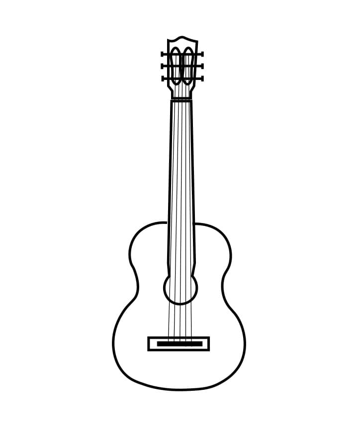 Desenhos de Guitarra Normal 1 para colorir
