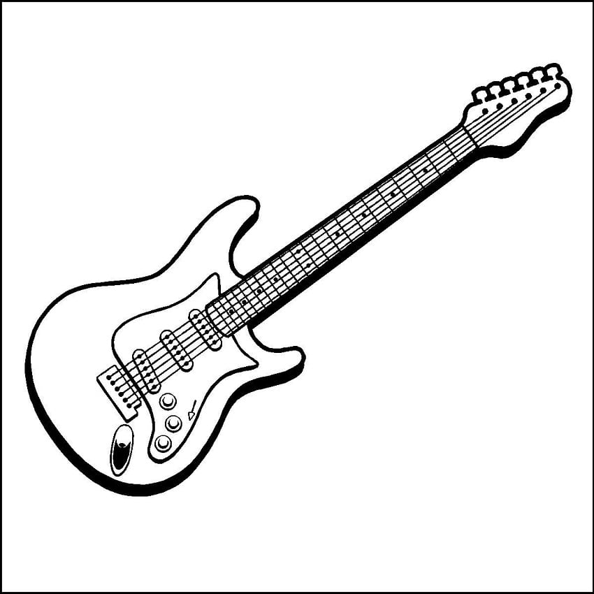 Guitarra de Rock para colorir