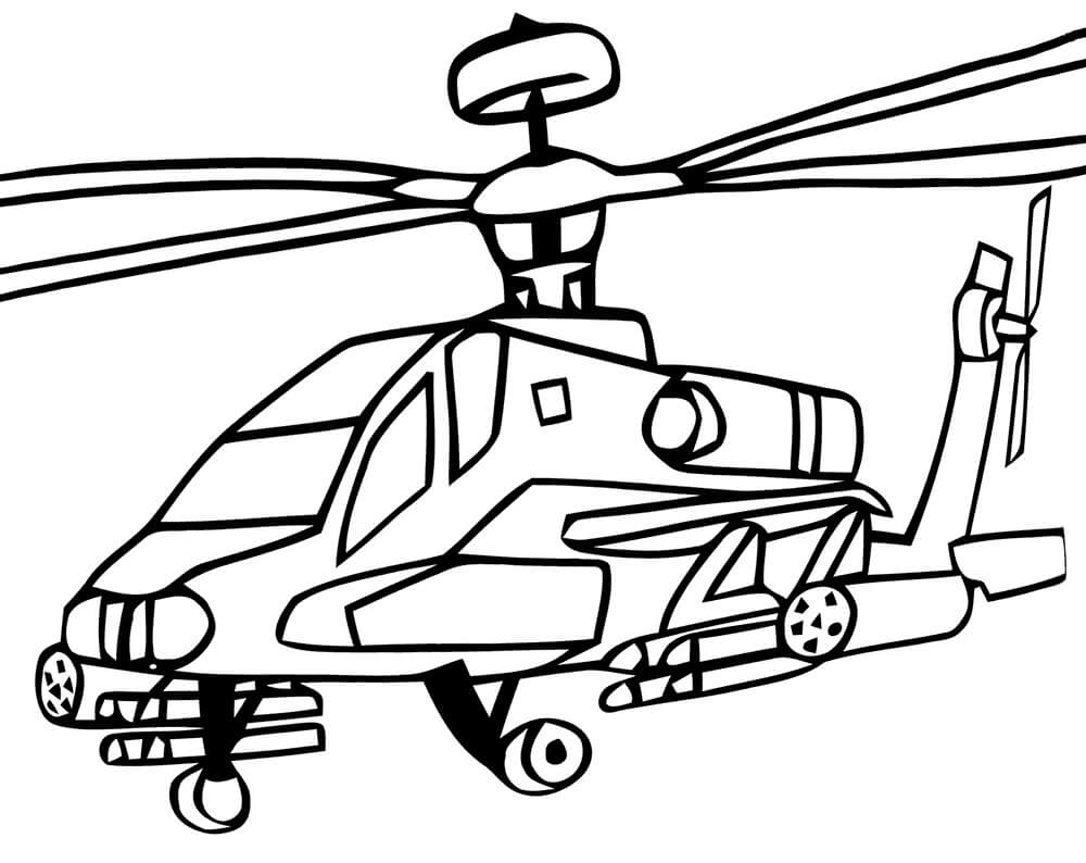 Helicóptero Adorável para colorir