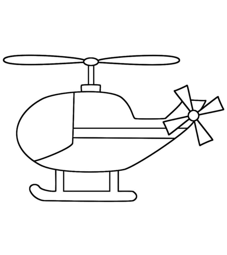 Desenhos de Helicóptero Normal para colorir