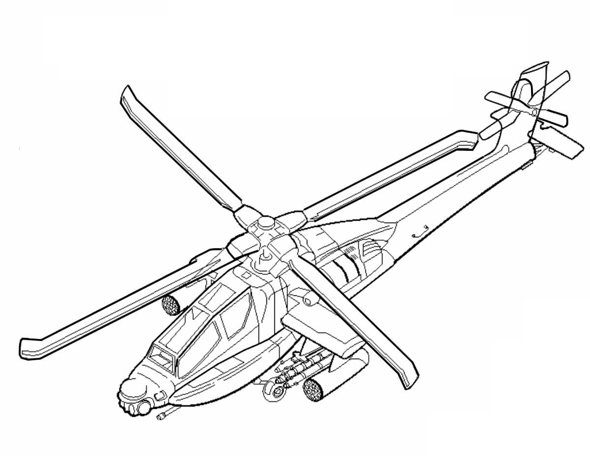 Desenhos de Helicóptero Pounding do Coração para colorir