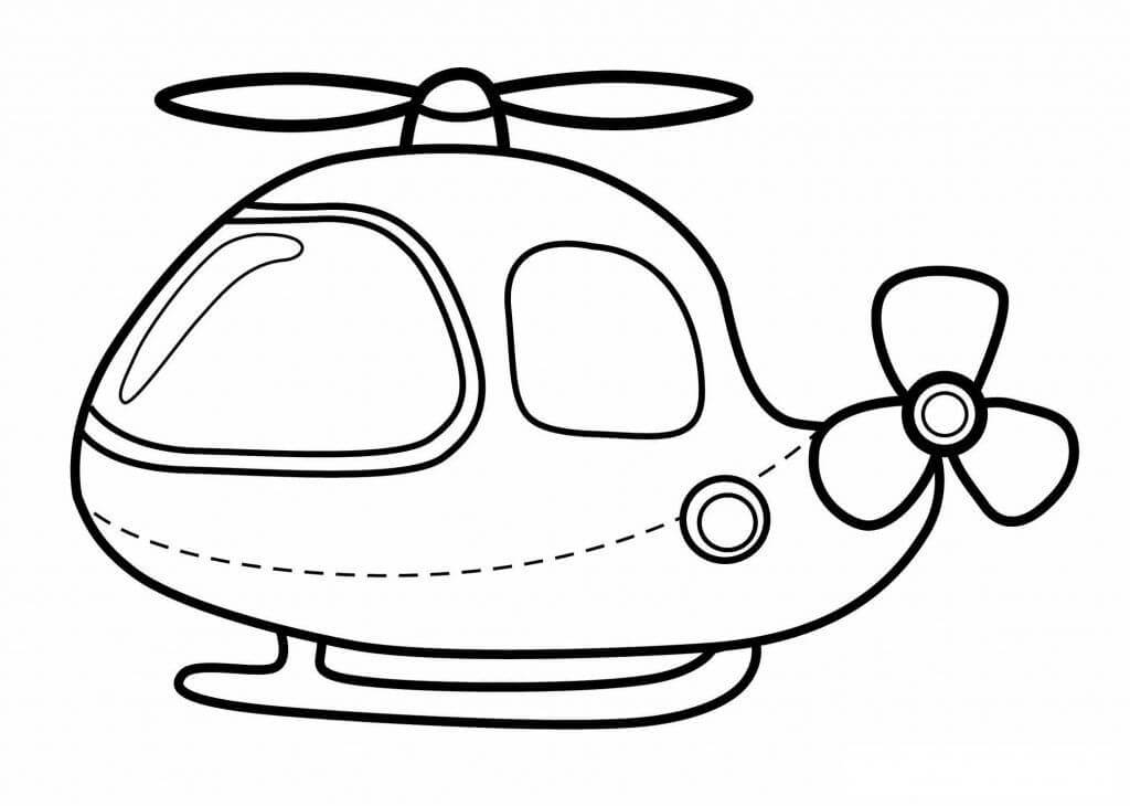 Desenhos de Helicóptero Simples para colorir
