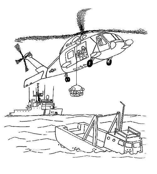 Helicóptero de Desenho Animado para colorir