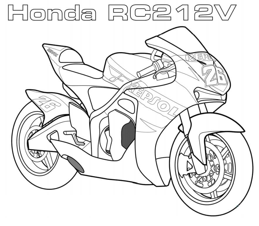 Desenhos de Honda RC2 12V para colorir