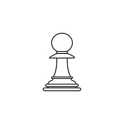 Ícone do Peão do Xadrez para colorir
