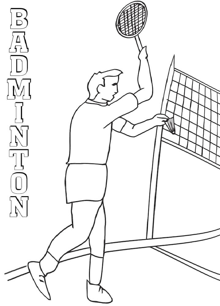 Desenhos de Jogador de Badminton 1 para colorir
