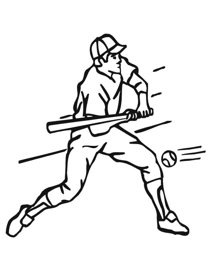 Desenhos de Jogador de Beisebol para colorir
