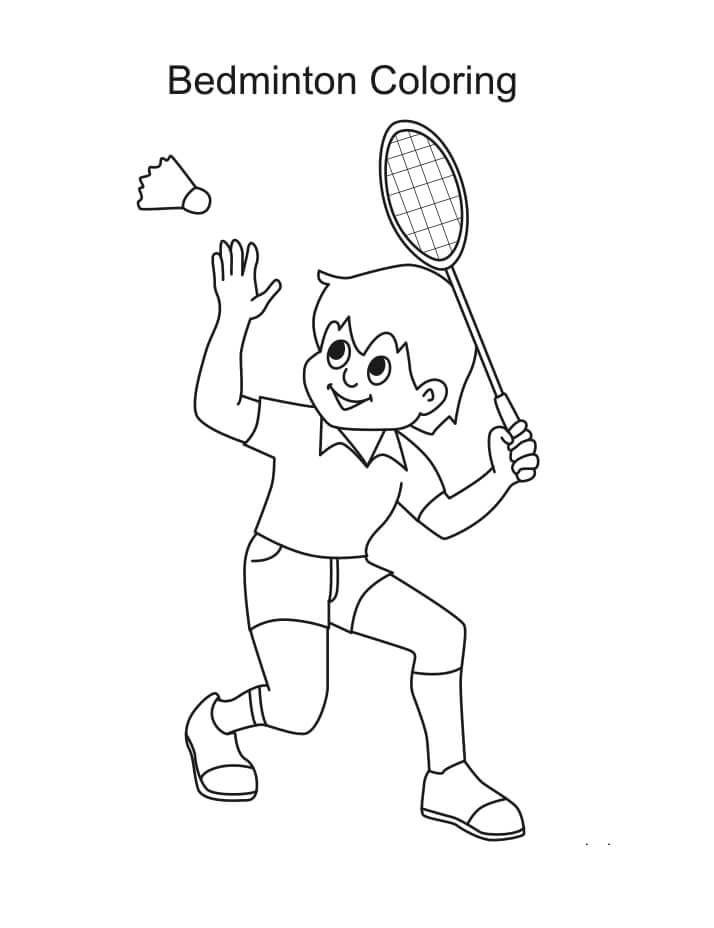 Desenhos de Jogando Badminton 2 para colorir