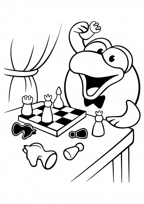 Desenhos de Kar-Karych joga Xadrez para colorir