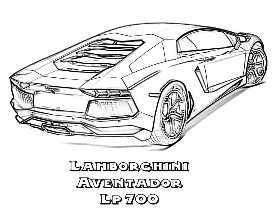 Desenhos de Lamborghini Aventador para colorir