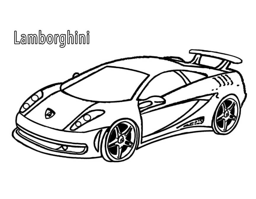 Lamborghini para colorir