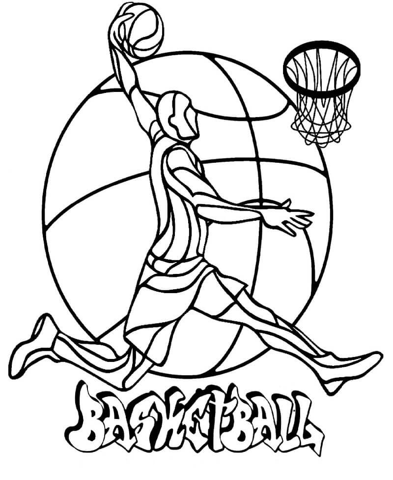 Desenhos de Logotipo do Basquete para colorir