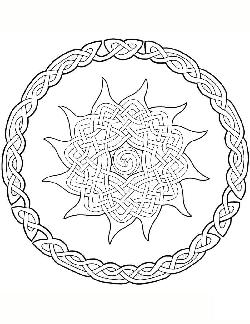 Desenhos de Mandala Celta para colorir para colorir