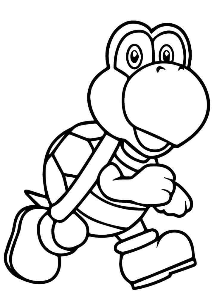 Desenhos de Mario Bros Koopa Troopa para colorir