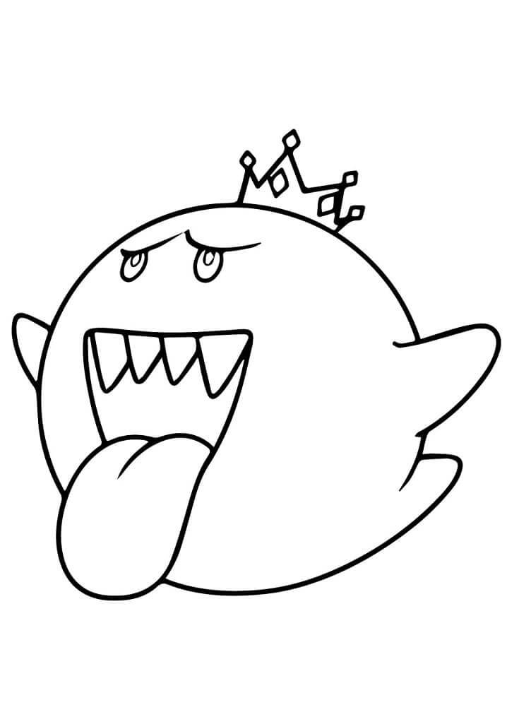 Desenhos de Mario Kart Kral Boo para colorir