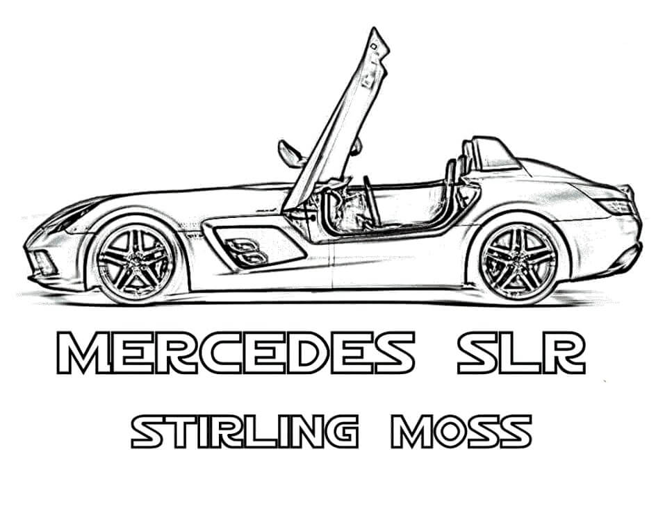Mercedes SLR para colorir