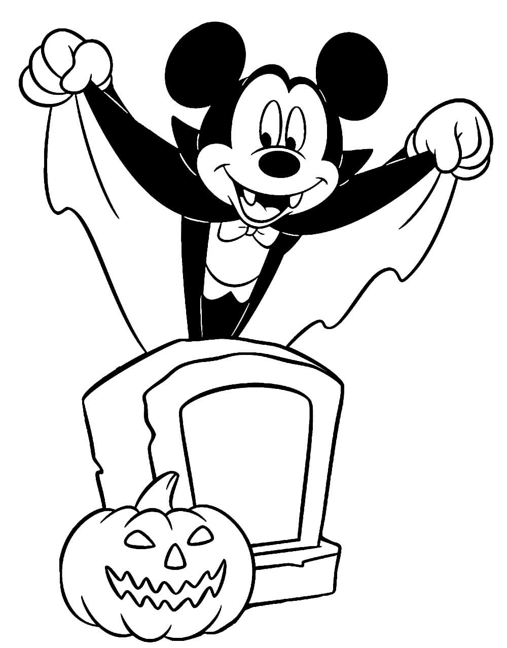 Mickey Mouse o Drácula para colorir