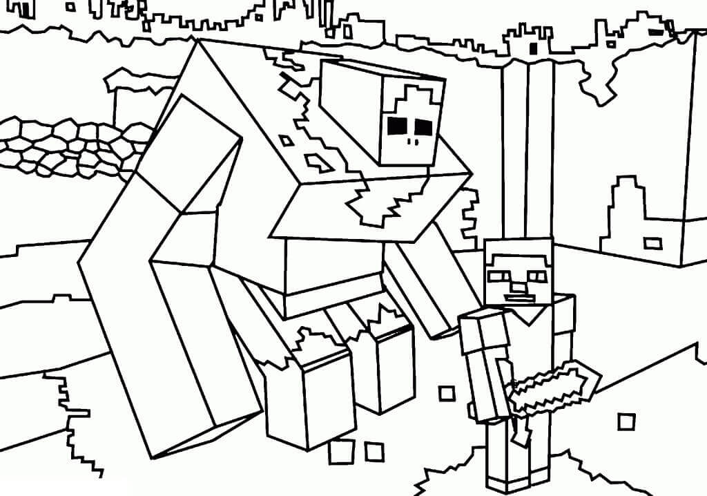 Desenhos de Minecraft Mutant Zombi para colorir