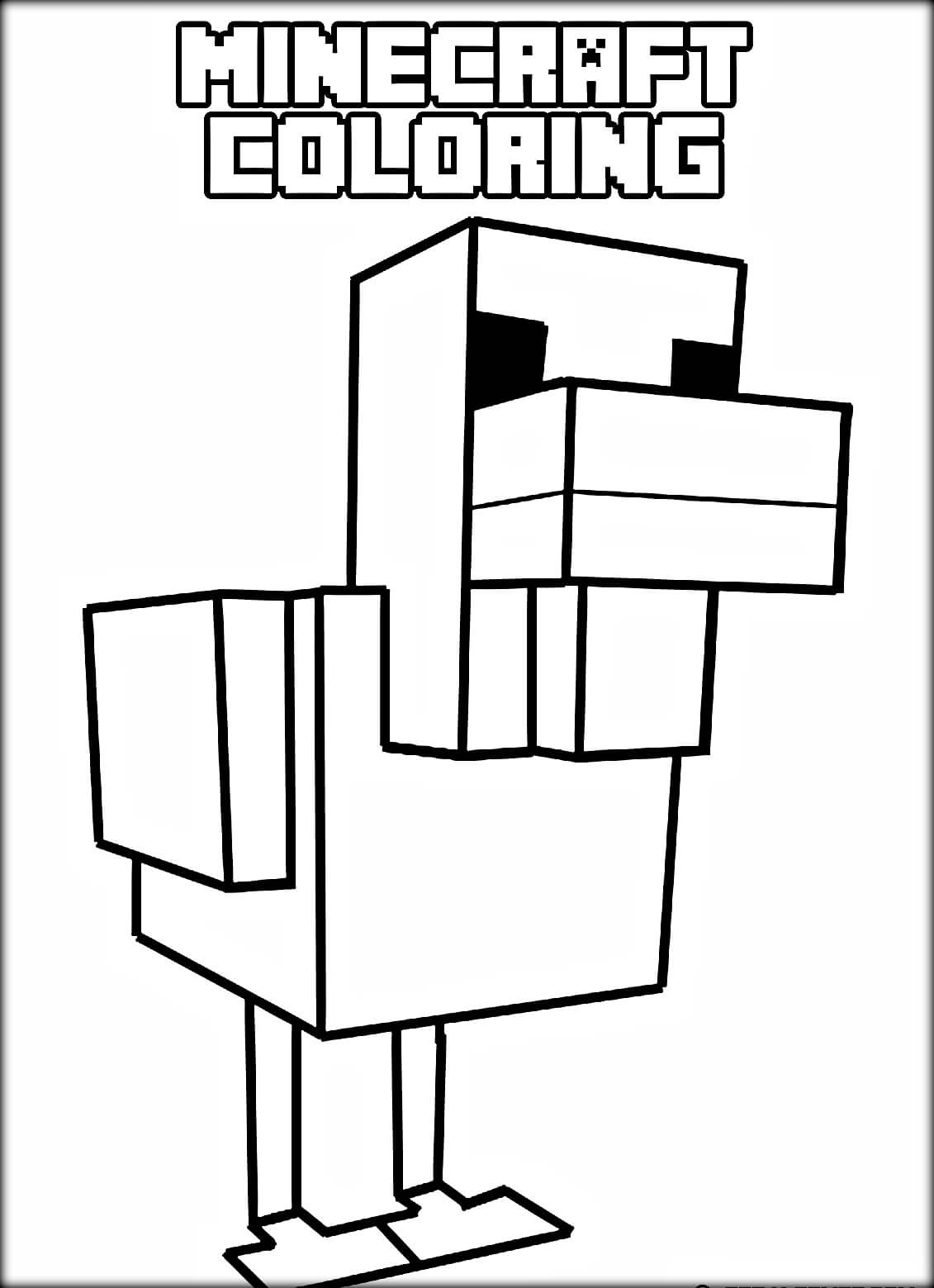 Desenhos de Minecraft Tavuk para colorir