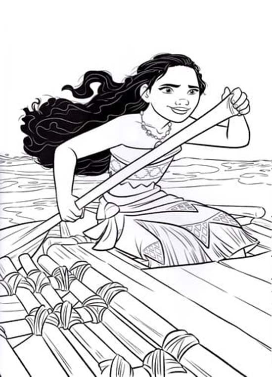 Moana gratuita para colorir