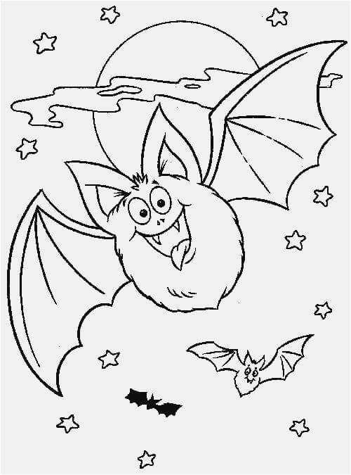 Desenhos de Morcego Fofo Voando para colorir