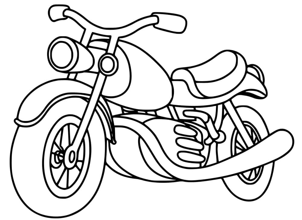 Motocicleta Clássica para colorir