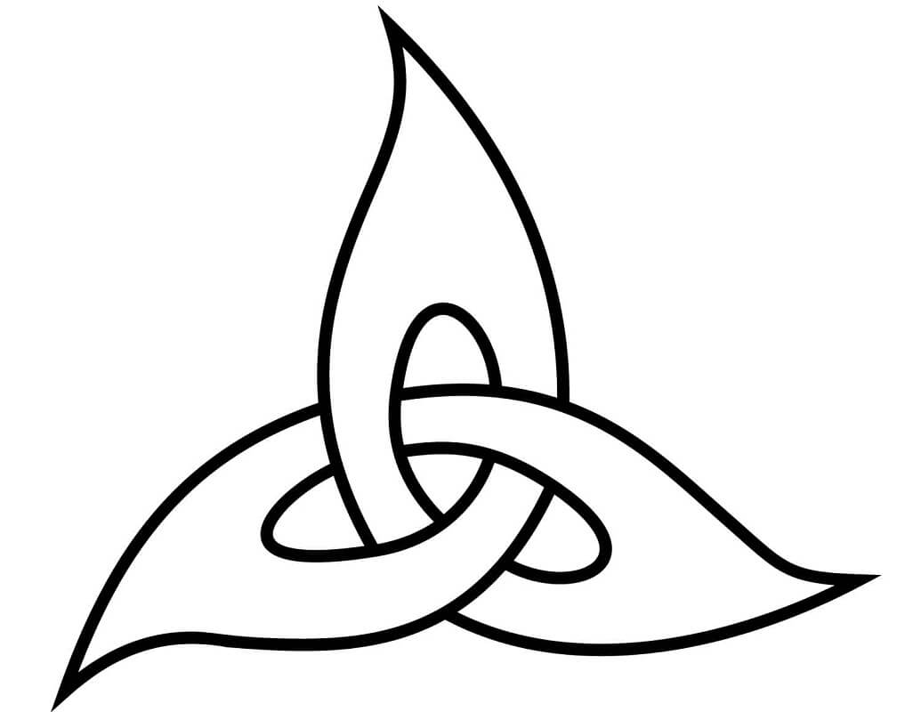 Desenhos de Nó Triquetra para colorir