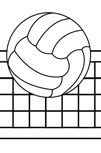 Desenhos de Ótima Bola de Voleibol para colorir