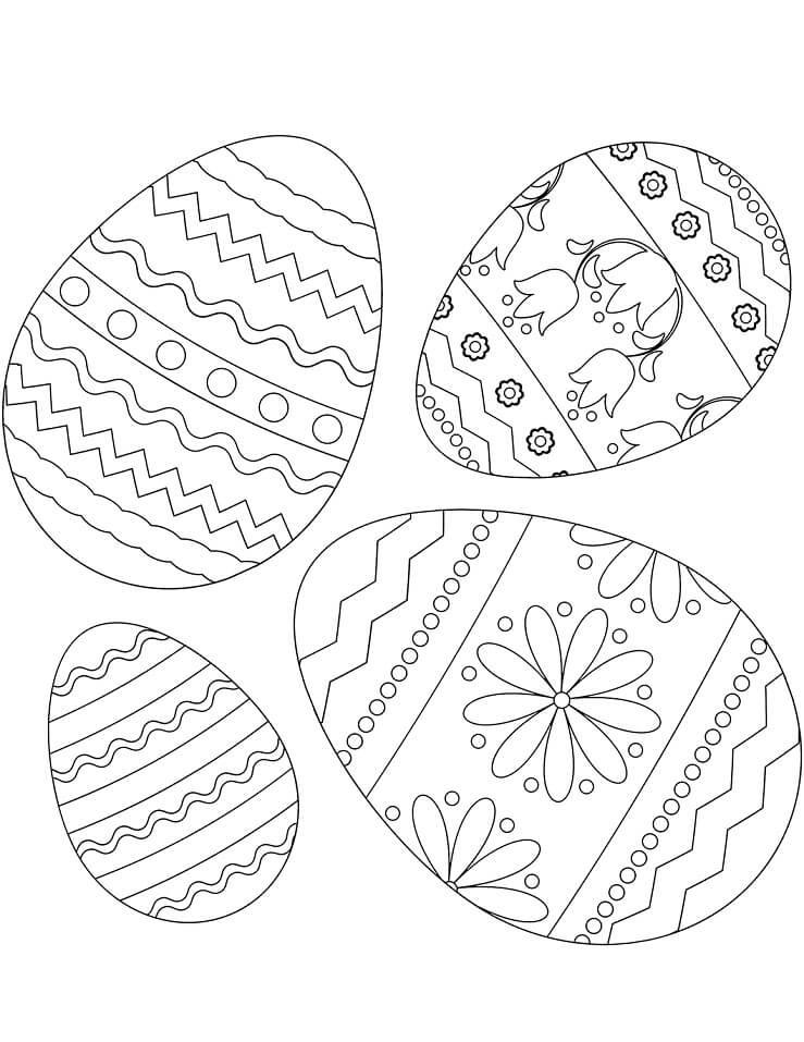 Desenhos de Ovos de Páscoa 2 para colorir