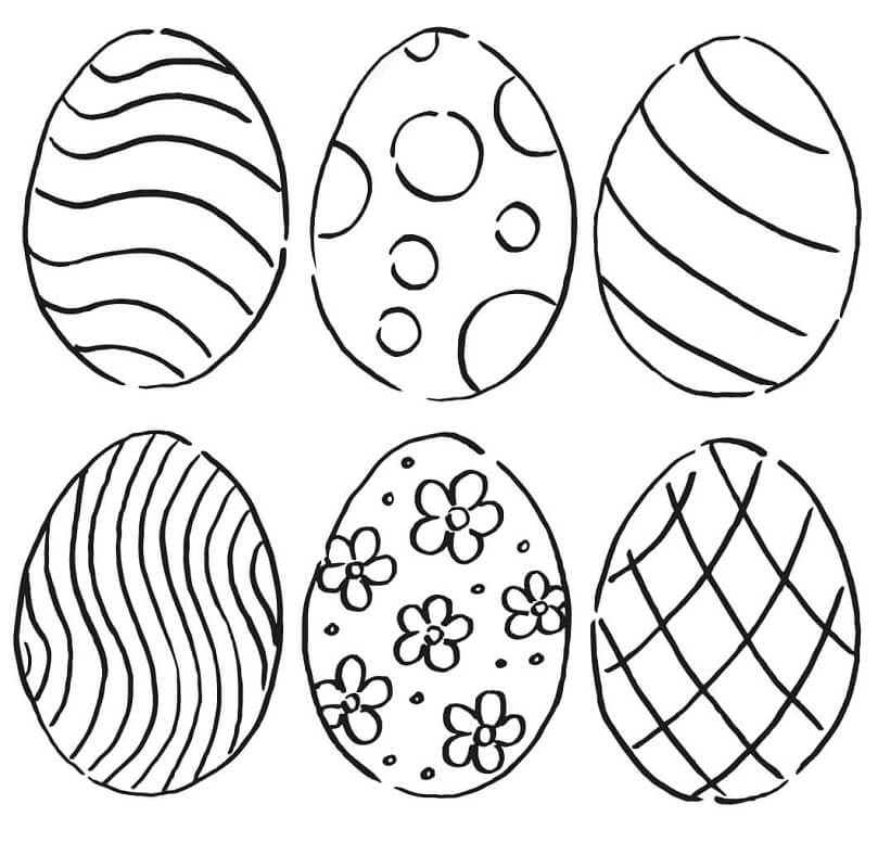Desenhos de Ovos de Páscoa 3 para colorir