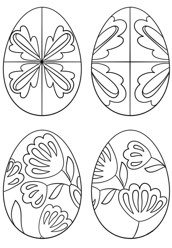Desenhos de Ovos de Páscoa 5 para colorir