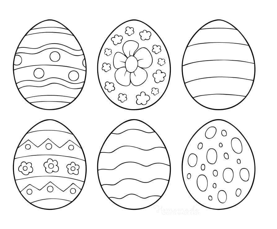 Ovos de Páscoa para colorir