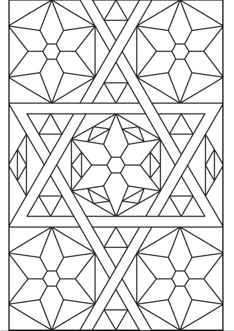 Desenhos de Padrão Geométrico 6 para colorir