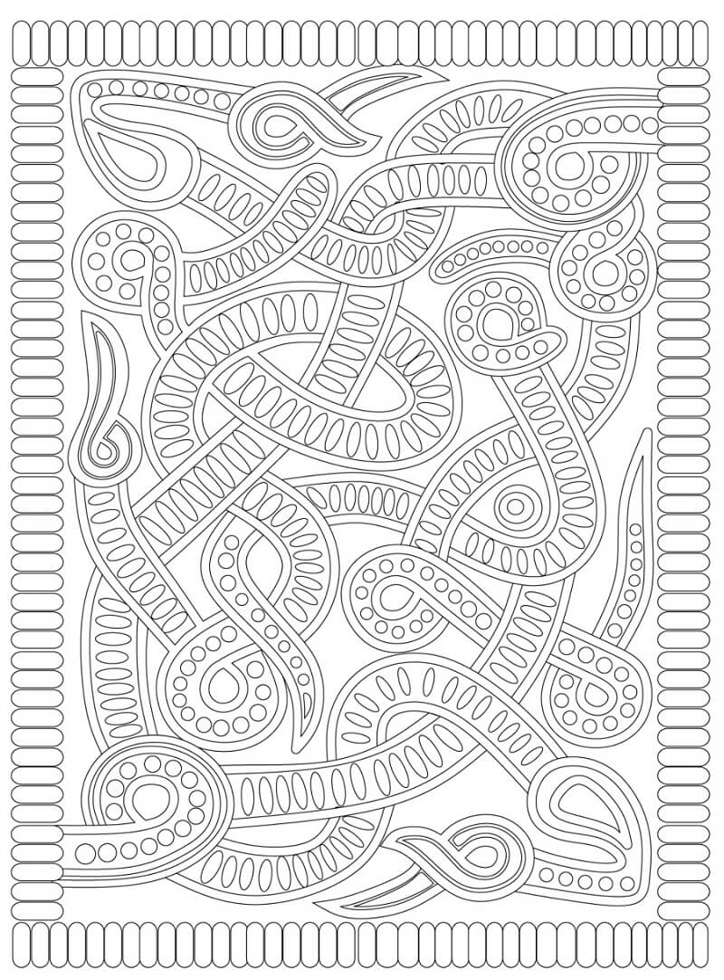 Desenhos de Padrão de Asteca para colorir