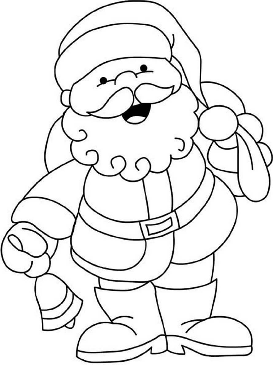 Desenhos de Pai Natal com Saco para colorir