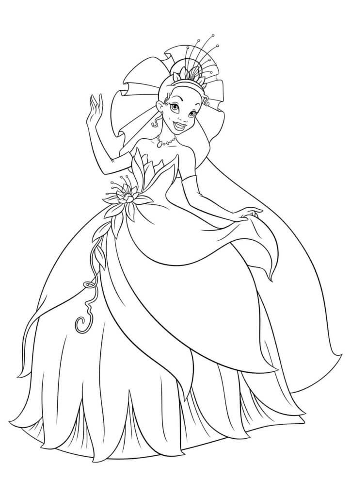 Desenhos de Prefeita Princesa Tiana para colorir